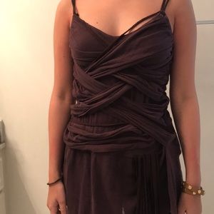 Purple Strappy Tulle Tank